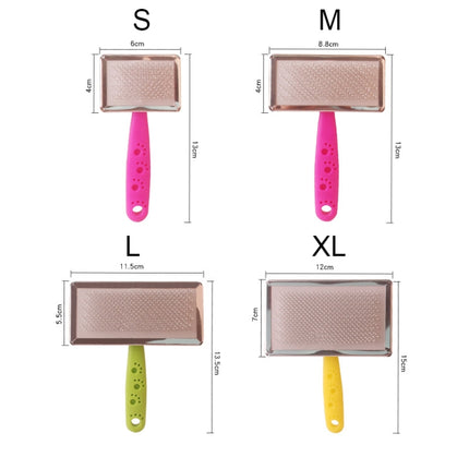 BG-W1347 Pet Hair Removal Massage Comb Dog Cleaning Tools, Random Color Delivery, S, M, L - DealBuddy