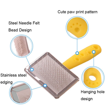 BG-W1347 Pet Hair Removal Massage Comb Dog Cleaning Tools, Random Color Delivery, S, M, L - DealBuddy