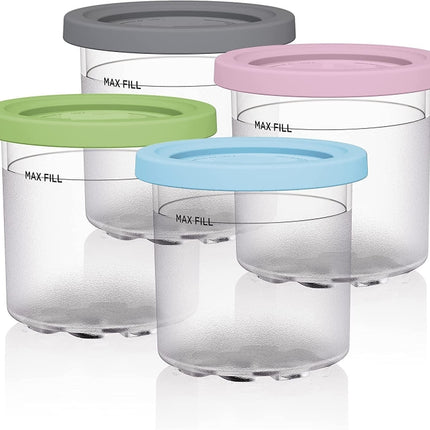 For Ninja NC299AMZ NC300 Ice Cream Storage Containers with Lids, 2 Cups, 4 Cups, 2 Cups+Spoon, 4 Cups+Spoon - DealBuddy