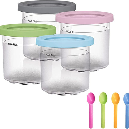 For Ninja NC299AMZ NC300 Ice Cream Storage Containers with Lids, 2 Cups, 4 Cups, 2 Cups+Spoon, 4 Cups+Spoon - DealBuddy