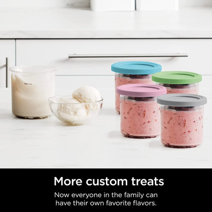 For Ninja NC299AMZ NC300 Ice Cream Storage Containers with Lids, 2 Cups, 4 Cups, 2 Cups+Spoon, 4 Cups+Spoon - DealBuddy