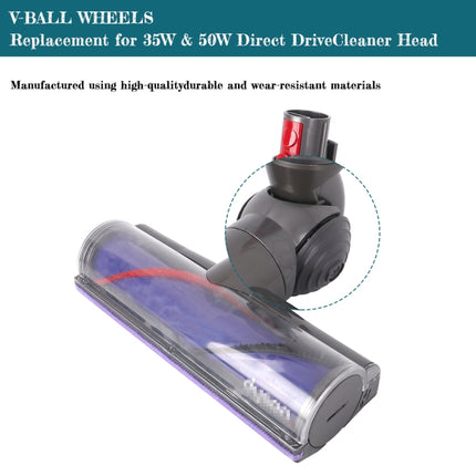 For Dyson V6 V7 V8 V10 V11 V12 Vacuum Cleaner V-Ball Wheels of Direct Drive Cleaner Head