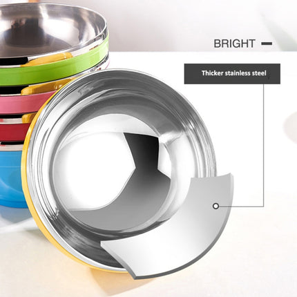 Double-Layer Stainless Steel Bowl With Lid Children Dinner Insulated Rice Bowl, 6pcs /Set 13cm, 6pcs /Set 15cm, 6pcs /Set 17cm - DealBuddy