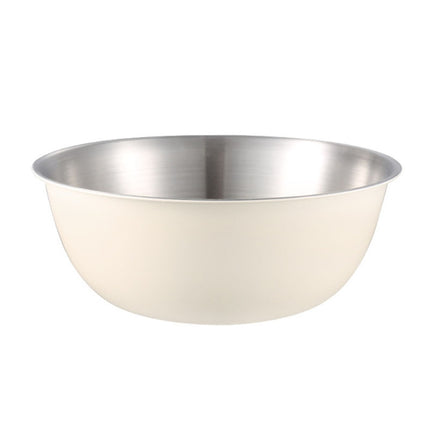 304 Stainless Steel Food Grade Dishes Bowl Kitchen Baking Stirring Bowl Vegetables Sandwood Basin, 19cm (Yellow), 22cm (Yellow), 24cm (Yellow), 19cm (White), 22cm (White), 24cm (White) - DealBuddy