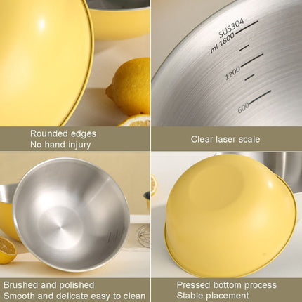 304 Stainless Steel Food Grade Dishes Bowl Kitchen Baking Stirring Bowl Vegetables Sandwood Basin