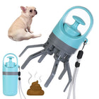 Six-claw Dog Pooper Scooper With Built-in Poop Bag Dispenser, Blue Gray - DealBuddy