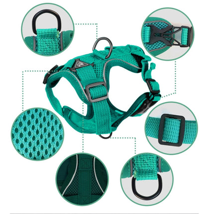Pet Vest Harness + Traction Rope Set Reflective Breathable Dog Cat Harness, S, M, L, XL - DealBuddy