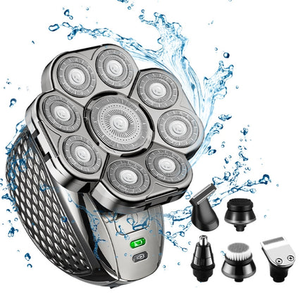 9 Knife Head Multifunctional USB Shaver Full Body Water Washing Shaver Men Hair Bald