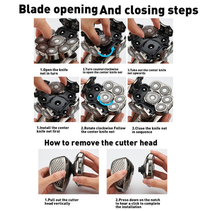 9 Knife Head Multifunctional USB Shaver Full Body Water Washing Shaver Men Hair Bald - DealBuddy