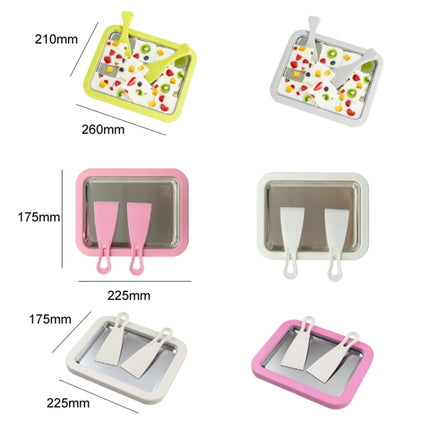 Mini Household Fried Yogurt Machine Children Homemade DIY Fried Ice Tray, Stainless Steel Green 26x21cm, Stainless Steel White 26x21cm, Stainless Steel Pink 22.5x17.5cm, Stainless Steel White 22.5x17.5cm, Aluminum Alloy White 22.5x17.5cm               ... - DealBuddy