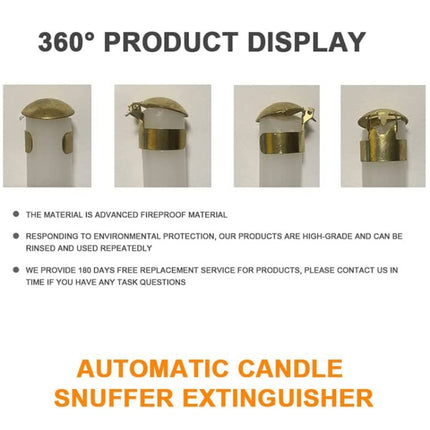 Automatic Candle Extinguisher Metal Candle Extinguishing Fire Clamp Candle Extinguisory Cover