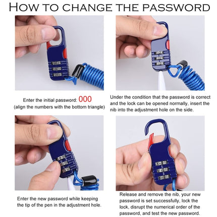 Helmet Anti Theft Password Lock Motorcycle Car Basket Soft Lock