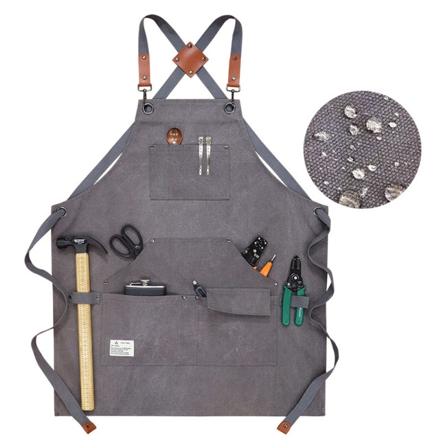 Carpentry Electrician Garden Heavy Canvas Workwear Apron, Black Gray, Black, Army Green, Khaki, Blue, Camel, Belt Black Gray, Belt Black, Belt Army Green, Belt Khaki, Belt Blue, Belt Camel - DealBuddy