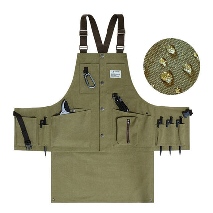 Canvas Electric Craftsmen Multi Pocket Tool Apron - DealBuddy