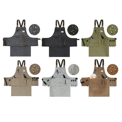 Canvas Electric Craftsmen Multi Pocket Tool Apron - DealBuddy