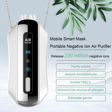 Portable Negative Ion Air Purifier Home Hanging Neck Purifier, Chain Style (White), Chain Style (Black), Rope Style (White), Rope Style (Black) - DealBuddy
