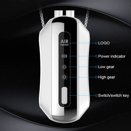 Portable Negative Ion Air Purifier Home Hanging Neck Purifier, Chain Style (White), Chain Style (Black), Rope Style (White), Rope Style (Black) - DealBuddy