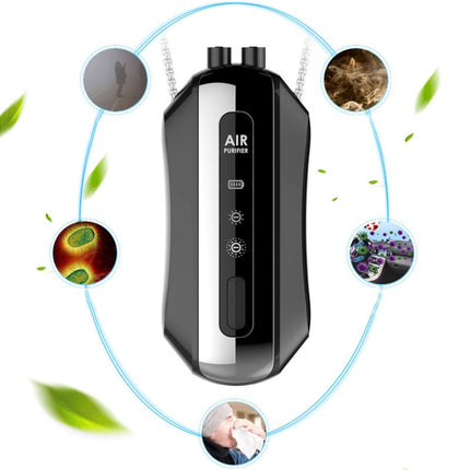 Portable Negative Ion Air Purifier Home Hanging Neck Purifier, Chain Style (White), Chain Style (Black), Rope Style (White), Rope Style (Black) - DealBuddy