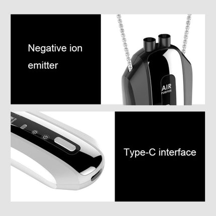 Portable Negative Ion Air Purifier Home Hanging Neck Purifier, Chain Style (White), Chain Style (Black), Rope Style (White), Rope Style (Black) - DealBuddy