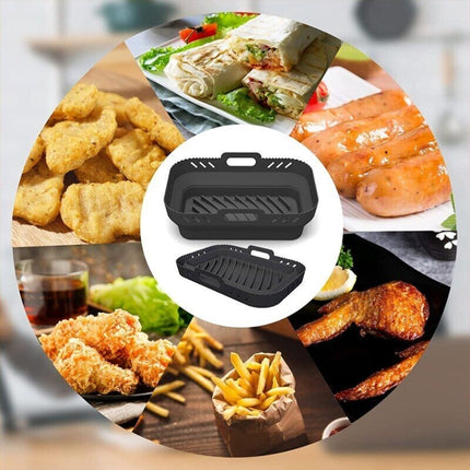 For Ninja DZ201 Air Fryer Silicone Mat Foldable Reusable Basket Tray