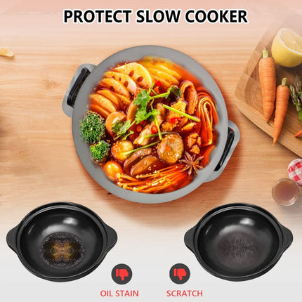 6QT Silicone Slow Cooke Liners Reusable Leakproof Crock Pot Liners, Gray, Black, Pink, Yellow - DealBuddy