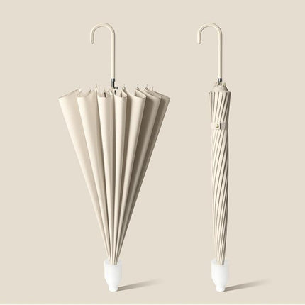 16 Bone Automatic Long Handle Double Sunny And Rain Dual Use Umbrella