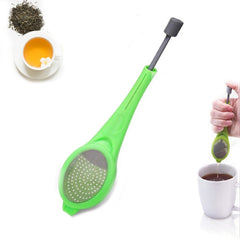 Tea Strainer Reusable Tea Infuser Built-In Plunger Portable Food-Grade Plastic Tea&Coffee Strainer - DealBuddy