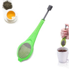 Tea Strainer Reusable Tea Infuser Built-In Plunger Portable Food-Grade Plastic Tea&Coffee Strainer