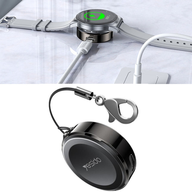 Yesido DS19 For Samsung Smart Watch Portable Charger Dual Input Port Magnetic Wireless Charger - DealBuddy