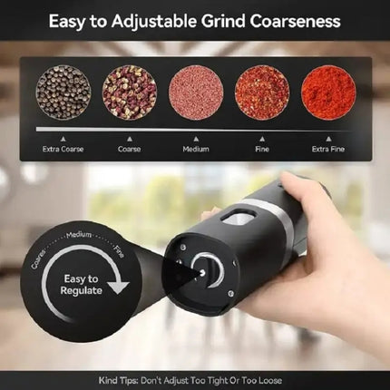 Electric Automatic Salt And Pepper Grinder Set With Charging Base, D2 KYMQ-7C, J2  KYMQ-15C, K2 KYMQ-17C - DealBuddy