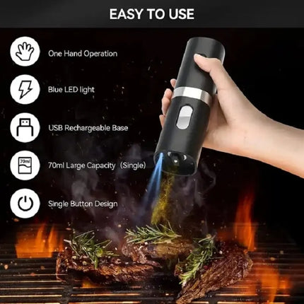 Electric Automatic Salt And Pepper Grinder Set With Charging Base