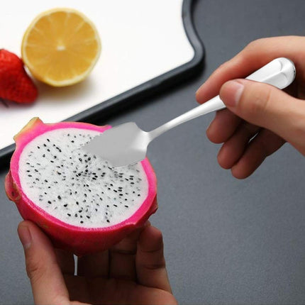 Stainless Steel Scraper Spoon Fruit Grapefruit Spoon Baby Digging Ball Spoon, Silver, Gold - DealBuddy