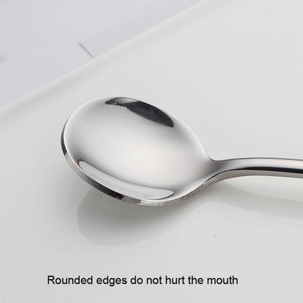 304 Stainless Steel Long Handle Thickened Round Spoon Coffee Ice Drink Mixing Spoon, Stainless Steel Color, Titanium Gold, Rose Gold, Titanium Black - DealBuddy