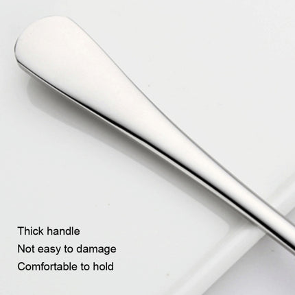 304 Stainless Steel Long Handle Thickened Round Spoon Coffee Ice Drink Mixing Spoon