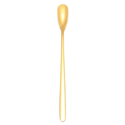 15cm 304 Stainless Steel Spoon Coffee Square Head Spoon Long Handle Mixing Spoon, Stainless Steel Color, Titanium Gold, Rose Gold, Titanium Black, Blue, Purple - DealBuddy