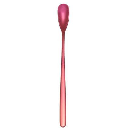 15cm 304 Stainless Steel Spoon Coffee Square Head Spoon Long Handle Mixing Spoon, Stainless Steel Color, Titanium Gold, Rose Gold, Titanium Black, Blue, Purple - DealBuddy