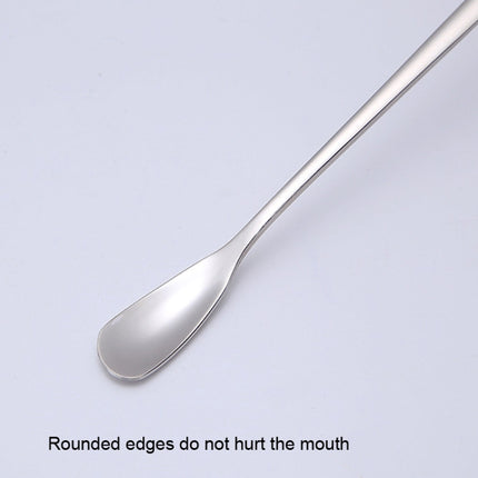 15cm 304 Stainless Steel Spoon Coffee Square Head Spoon Long Handle Mixing Spoon, Stainless Steel Color, Titanium Gold, Rose Gold, Titanium Black, Blue, Purple - DealBuddy