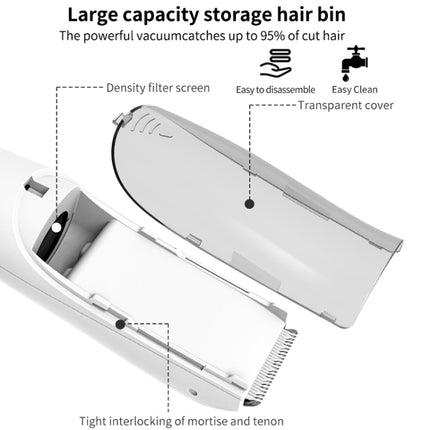 Electric Waterproof Hairdresser Children Low Noise Rechargeable Push Clipper, Suction Upgrade Version White - DealBuddy