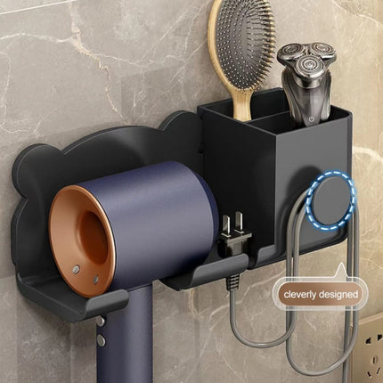 For Dyson Hair Dryer Wall-Mounted Holder Bathroom Shelf Storage Rack, Simple White, Simple  Black, Simple  Gray, Upgrade White, Upgrade Black, Upgrade Gray - DealBuddy