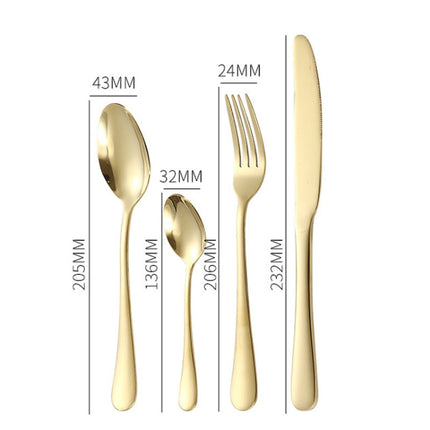 24pcs/set Boxed Stainless Steel Cutlery Knife, Fork and Spoon Cutlery Set