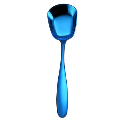 Small 304 Stainless Steel Spoon Glossy Thickened Flat Head Flat Bottom Serving Spoon