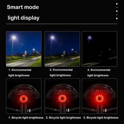 WEST BIKING Bicycle USB Charging Smart Brake Sensor Warning Tail Light - DealBuddy