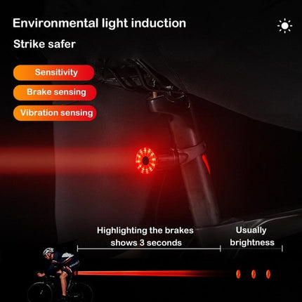 WEST BIKING Bicycle USB Charging Smart Brake Sensor Warning Tail Light - DealBuddy