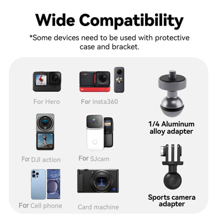 TELESIN  Aluminum Alloy Crab Claw Handlebar Tube Clamp For Sports Camera Mobile Phones - DealBuddy