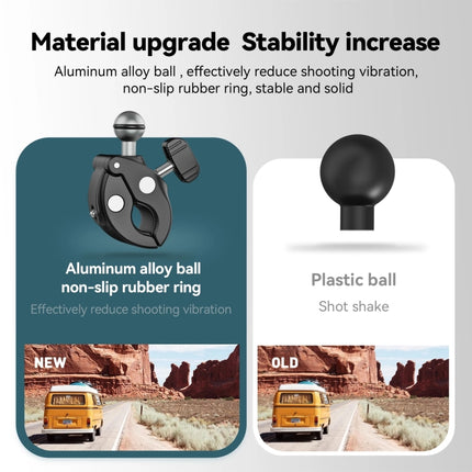 TELESIN  Aluminum Alloy Crab Claw Handlebar Tube Clamp For Sports Camera Mobile Phones - DealBuddy