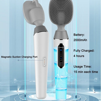 Electric Bath Brush Silicone Vibration Long-handled Back Spa Shower