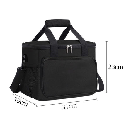 15L Waterproof Oxford Cloth Picnic Bag Outdoor Ice Pack Thickened Portable Insulation Bag, 15L Black, 15L Grey - DealBuddy