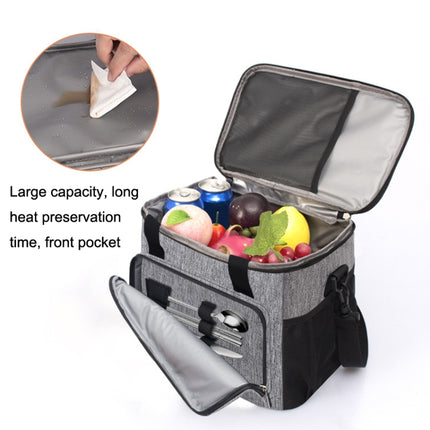 15L Waterproof Oxford Cloth Picnic Bag Outdoor Ice Pack Thickened Portable Insulation Bag, 15L Black, 15L Grey - DealBuddy