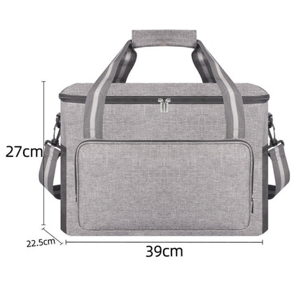24L Waterproof Oxford Cloth Picnic Bag Outdoor Ice Pack Thickened Portable Insulation Bag, 24L Black, 24L Grey, 24L Navy, 24L Wine Red - DealBuddy