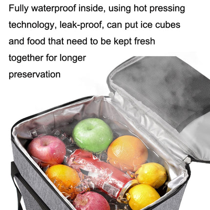 24L Waterproof Oxford Cloth Picnic Bag Outdoor Ice Pack Thickened Portable Insulation Bag, 24L Black, 24L Grey, 24L Navy, 24L Wine Red - DealBuddy